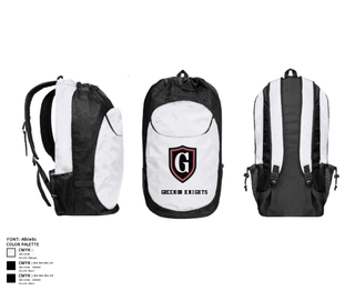 Gear Bag, Greenon Knights, Women's Volleyball, Teamtime, Team time, sublimation, custom sports apparel, team uniforms, spirit wear, spiritwear, sports uniforms, custom shirts, team store, custom team store, fundraiser sports, apparel fundraiser