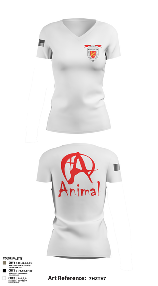 Womens Short Sleeve Vneck Shirt, 1/7 animal, Marines, Teamtime, Team time, sublimation, custom sports apparel, team uniforms, spirit wear, spiritwear, sports uniforms, custom shirts, team store, custom team store, fundraiser sports, apparel fundraiser