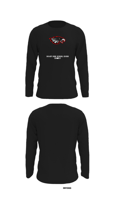 Brady High School Cross Country 78030554 Long Sleeve Performance Shirt - 27
