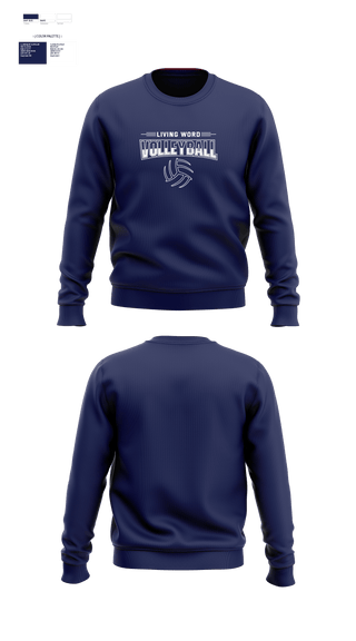 Crew Neck Sweatshirt, Living Word Academy Volleyball, Women's Volleyball, Teamtime, Team time, sublimation, custom sports apparel, team uniforms, spirit wear, spiritwear, sports uniforms, custom shirts, team store, custom team store, fundraiser sports, apparel fundraiser