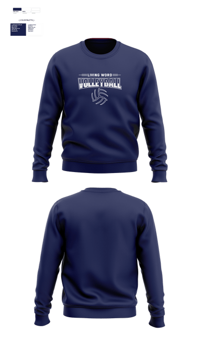 Living Word Academy Volleyball 38101646 Crew Neck Sweatshirt - 3