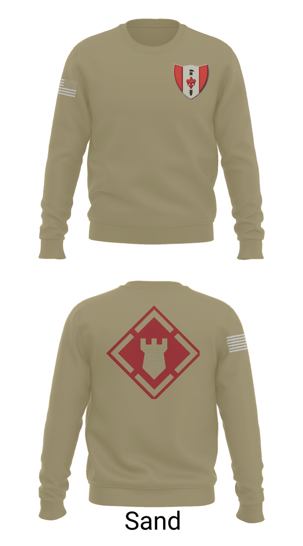 Crew Neck Sweatshirt, 46th Engineer Battalion, Army, Teamtime, Team time, sublimation, custom sports apparel, team uniforms, spirit wear, spiritwear, sports uniforms, custom shirts, team store, custom team store, fundraiser sports, apparel fundraiser