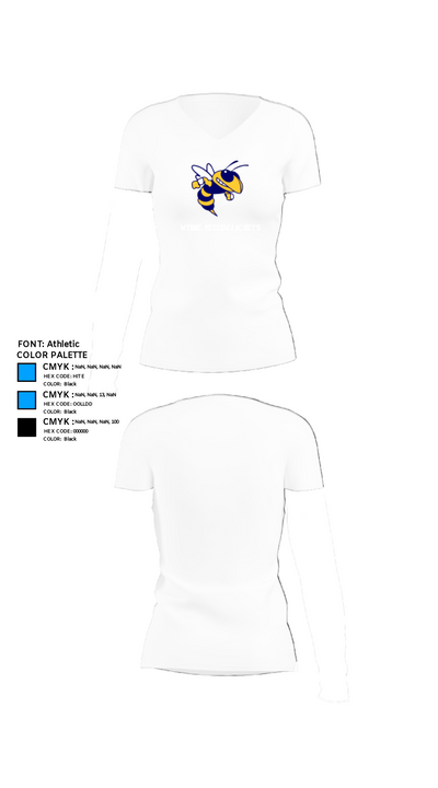 Wynne Yellowjackets 78568306 Women's Short Sleeve V-neck Shirt - 18