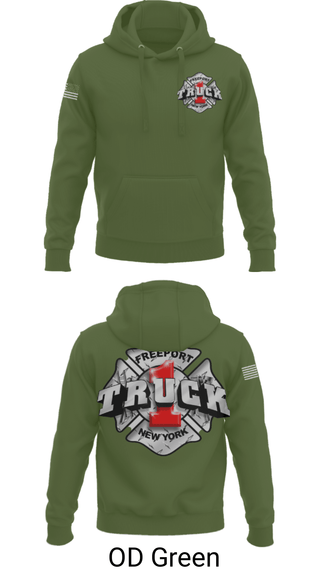 Hoodie, Truck 1, Fire Department, Teamtime, Team time, sublimation, custom sports apparel, team uniforms, spirit wear, spiritwear, sports uniforms, custom shirts, team store, custom team store, fundraiser sports, apparel fundraiser