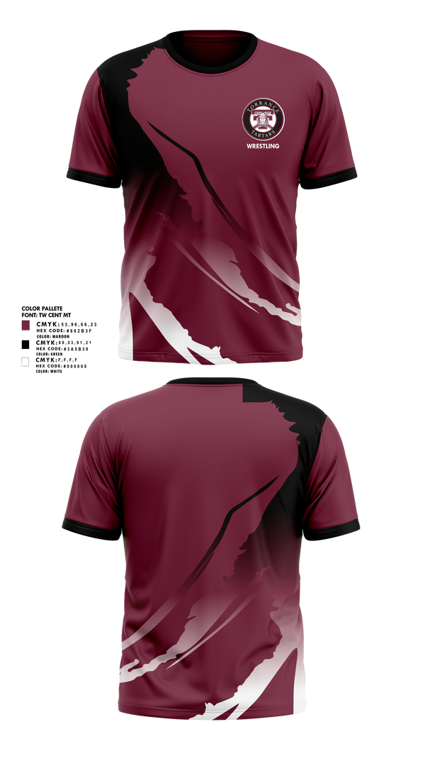 Short Sleeve Performance Shirt, Torrance High School, Wrestling, Teamtime, Team time, sublimation, custom sports apparel, team uniforms, spirit wear, spiritwear, sports uniforms, custom shirts, team store, custom team store, fundraiser sports, apparel fundraiser