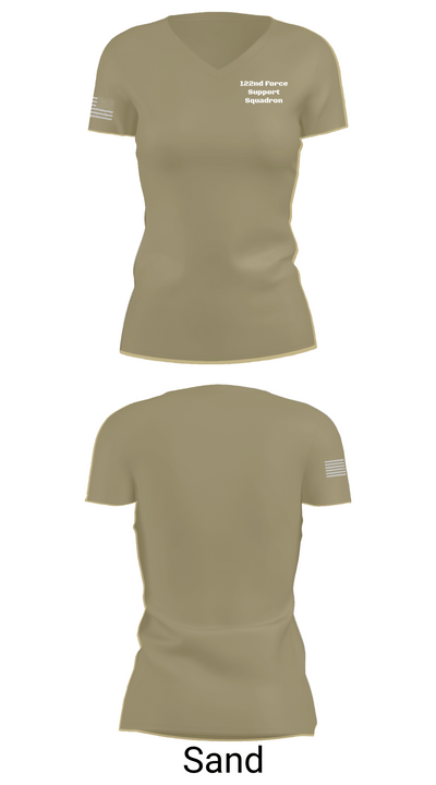 122nd Force Support Squadron 81827886 Women's Short Sleeve V-neck Shirt - 88