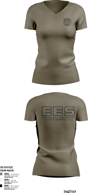 Women's Short Sleeve Vneck Shirt, Emergency Equipment Sales & Service, , Teamtime, Team time, sublimation, custom sports apparel, team uniforms, spirit wear, spiritwear, sports uniforms, custom shirts, team store, custom team store, fundraiser sports, apparel fundraiser