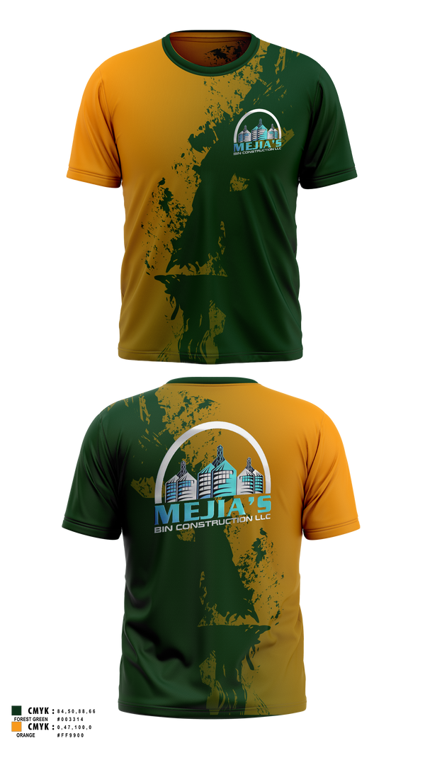 Short Sleeve Performance Shirt, Mejia’s Bin Construction LLC, , Teamtime, Team time, sublimation, custom sports apparel, team uniforms, spirit wear, spiritwear, sports uniforms, custom shirts, team store, custom team store, fundraiser sports, apparel fundraiser