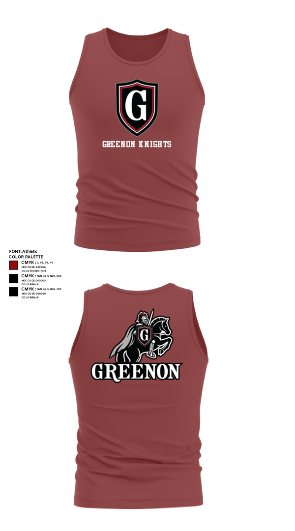 Tank Top, Greenon Knights, Women's Volleyball, Teamtime, Team time, sublimation, custom sports apparel, team uniforms, spirit wear, spiritwear, sports uniforms, custom shirts, team store, custom team store, fundraiser sports, apparel fundraiser
