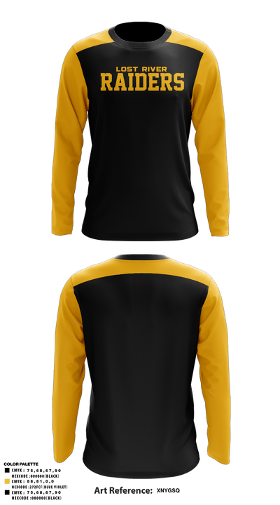 Lost River Raiders 39055737 Long Sleeve Performance Polo - 1