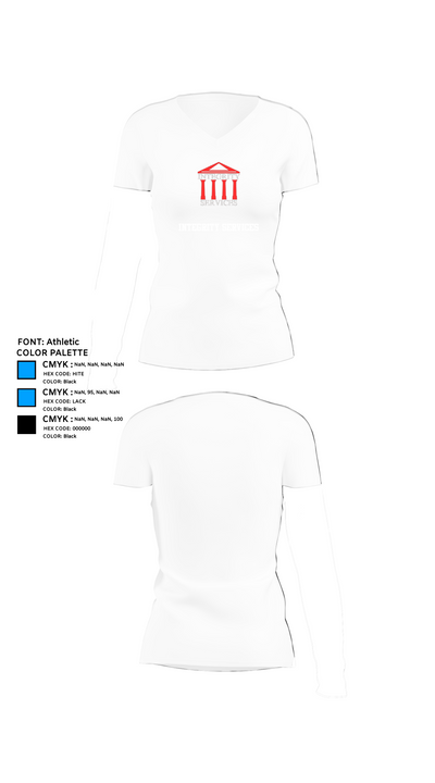 Integrity Services 54083186 Women's Short Sleeve V-neck Shirt - 18