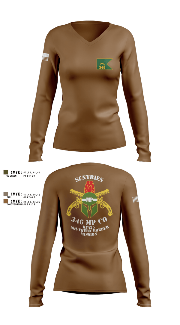 Womens Long Sleeve Vneck Shirt, 346 MP CO, , Teamtime, Team time, sublimation, custom sports apparel, team uniforms, spirit wear, spiritwear, sports uniforms, custom shirts, team store, custom team store, fundraiser sports, apparel fundraiser