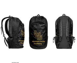 Gear Bag, Abraham Lincoln High School Swimming, Swimming, Teamtime, Team time, sublimation, custom sports apparel, team uniforms, spirit wear, spiritwear, sports uniforms, custom shirts, team store, custom team store, fundraiser sports, apparel fundraiser