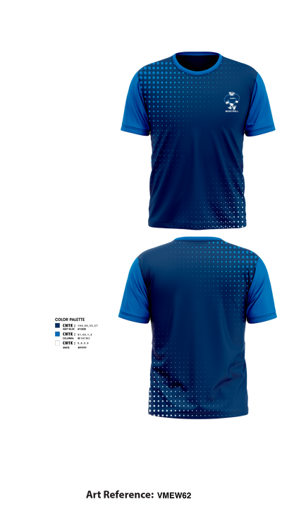 Prairie Central Junior High School Basketball 26401838 Short Sleeve Performance Shirt - 1