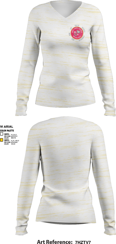 Abel Aung Agency Inc 17440516 Women's Long Sleeve V-neck Shirt -1 1