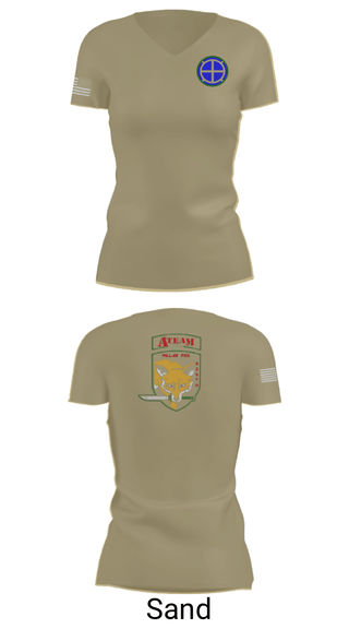 Womens Short Sleeve Vneck Shirt, A co 935th ASB 3rd Platoon, National Guard, Teamtime, Team time, sublimation, custom sports apparel, team uniforms, spirit wear, spiritwear, sports uniforms, custom shirts, team store, custom team store, fundraiser sports, apparel fundraiser