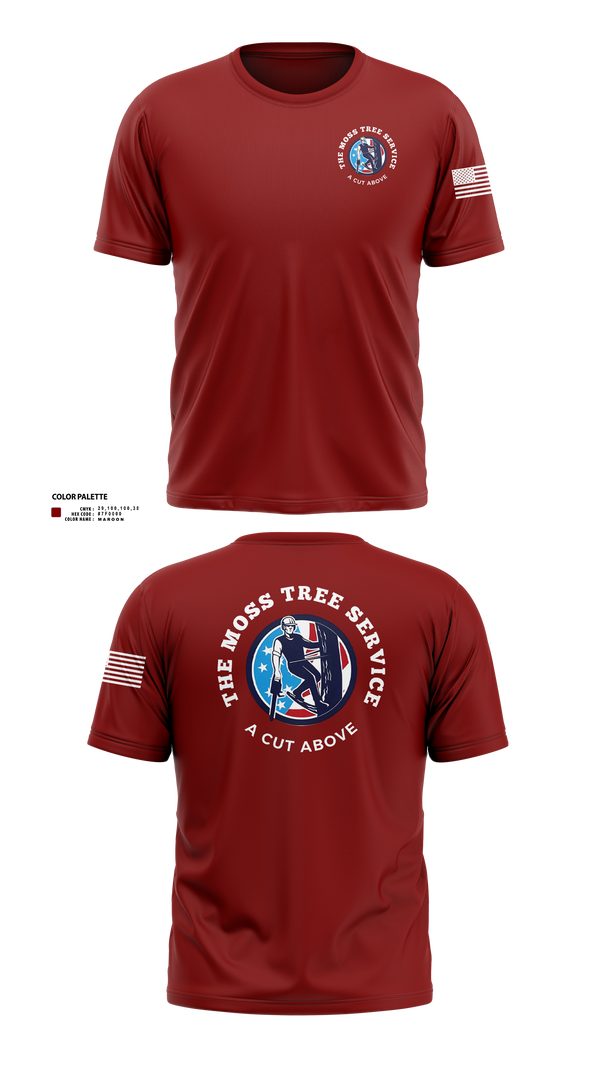 Short Sleeve Performance Shirt, The Moss Tree Service, , Teamtime, Team time, sublimation, custom sports apparel, team uniforms, spirit wear, spiritwear, sports uniforms, custom shirts, team store, custom team store, fundraiser sports, apparel fundraiser