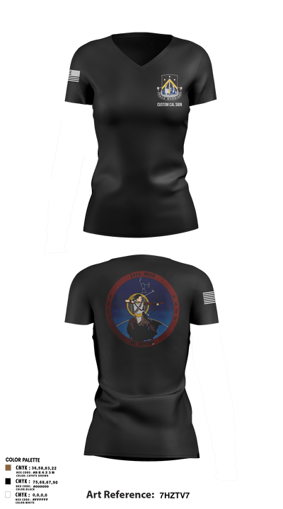 24th MDSB 11455369 Women's Short Sleeve V-neck Shirt - 110