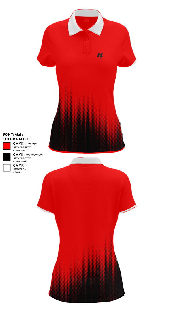 Women's Short Sleeve Performance Polo, Hilliard Middle-Senior High School, Spirit Store, Teamtime, Team time, sublimation, custom sports apparel, team uniforms, spirit wear, spiritwear, sports uniforms, custom shirts, team store, custom team store, fundraiser sports, apparel fundraiser