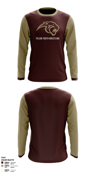 Long Sleeve Performance Shirt, Pelion Youth Wrestling, Wrestling, Teamtime, Team time, sublimation, custom sports apparel, team uniforms, spirit wear, spiritwear, sports uniforms, custom shirts, team store, custom team store, fundraiser sports, apparel fundraiser