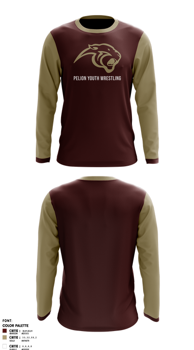 Pelion Youth Wrestling 55774781 Long Sleeve Performance Shirt 41
