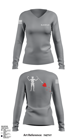 Womens Long Sleeve Vneck Shirt, Blackflag, , Teamtime, Team time, sublimation, custom sports apparel, team uniforms, spirit wear, spiritwear, sports uniforms, custom shirts, team store, custom team store, fundraiser sports, apparel fundraiser