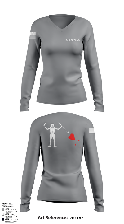 Blackflag 61511552 Women's Long Sleeve V-neck Shirt - 3