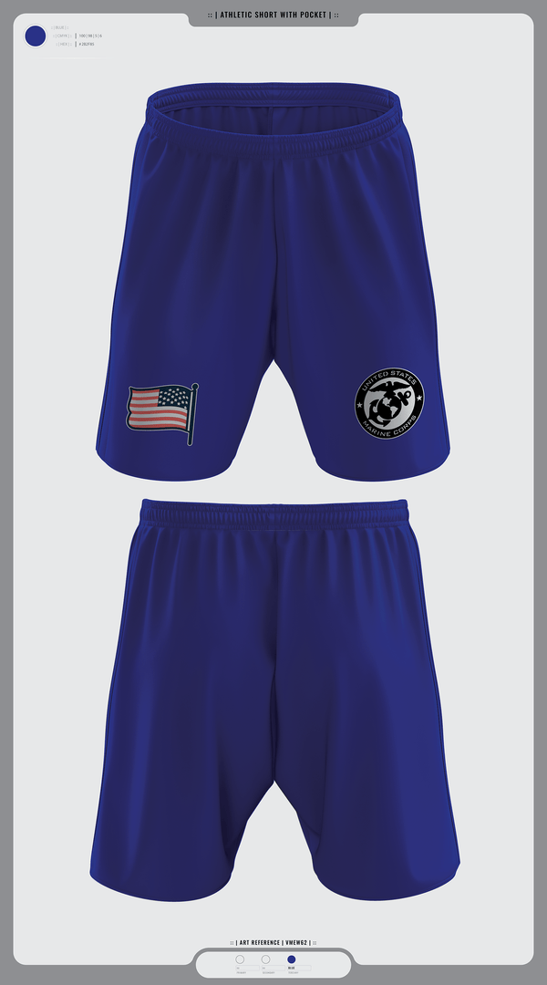 Athletic Shorts With Pockets, Marine Corps, Marines, Teamtime, Team time, sublimation, custom sports apparel, team uniforms, spirit wear, spiritwear, sports uniforms, custom shirts, team store, custom team store, fundraiser sports, apparel fundraiser