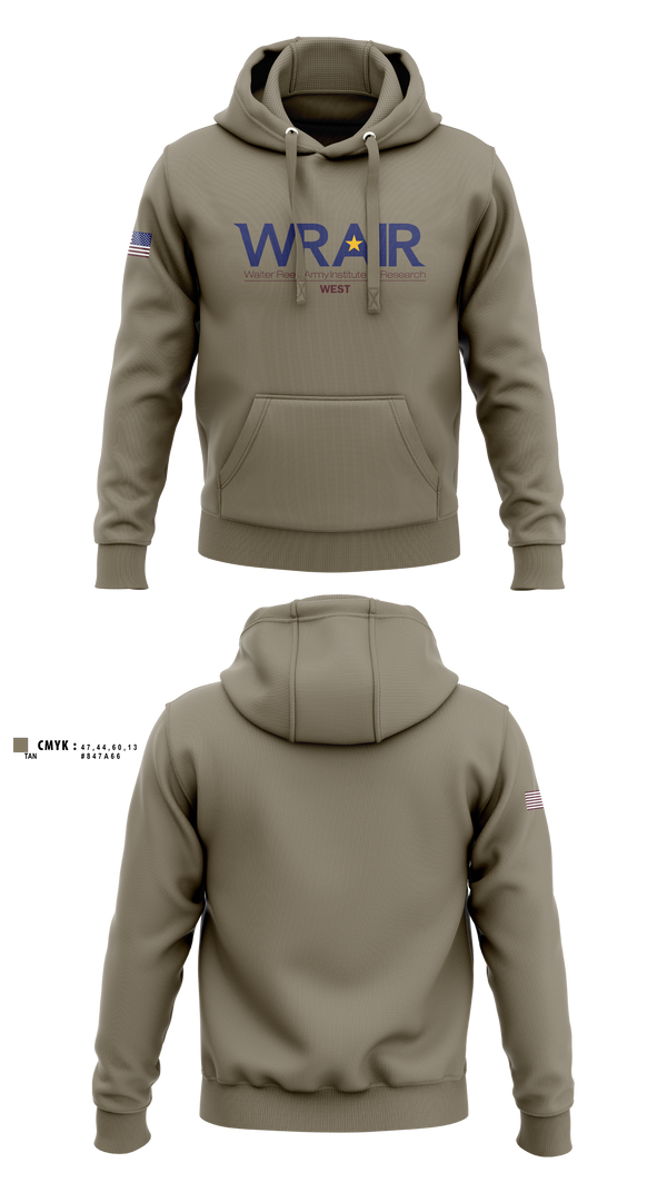 Hoodie, Walter Reed Army Institute of Research - West, , Teamtime, Team time, sublimation, custom sports apparel, team uniforms, spirit wear, spiritwear, sports uniforms, custom shirts, team store, custom team store, fundraiser sports, apparel fundraiser