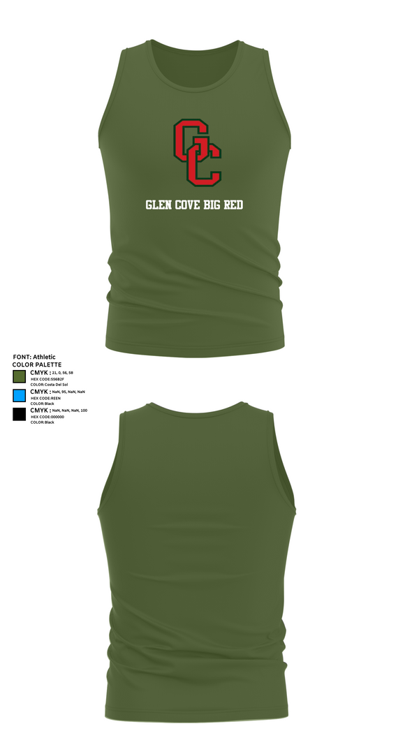 Tank Top, Glen Cove Big Red, Track & Field, Teamtime, Team time, sublimation, custom sports apparel, team uniforms, spirit wear, spiritwear, sports uniforms, custom shirts, team store, custom team store, fundraiser sports, apparel fundraiser