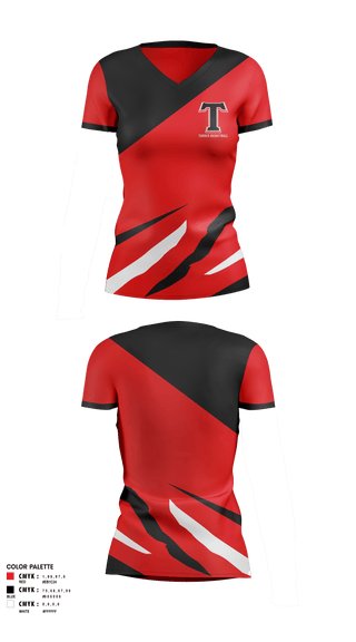 Womens Short Sleeve Vneck Shirt, TURNER, Women's Basketball, Teamtime, Team time, sublimation, custom sports apparel, team uniforms, spirit wear, spiritwear, sports uniforms, custom shirts, team store, custom team store, fundraiser sports, apparel fundraiser