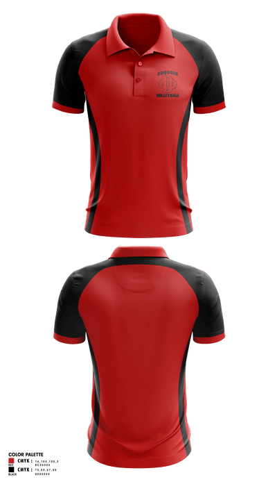 DuQuoin High School Volleyball 59254446 Short Sleeve Performance Polo - 1