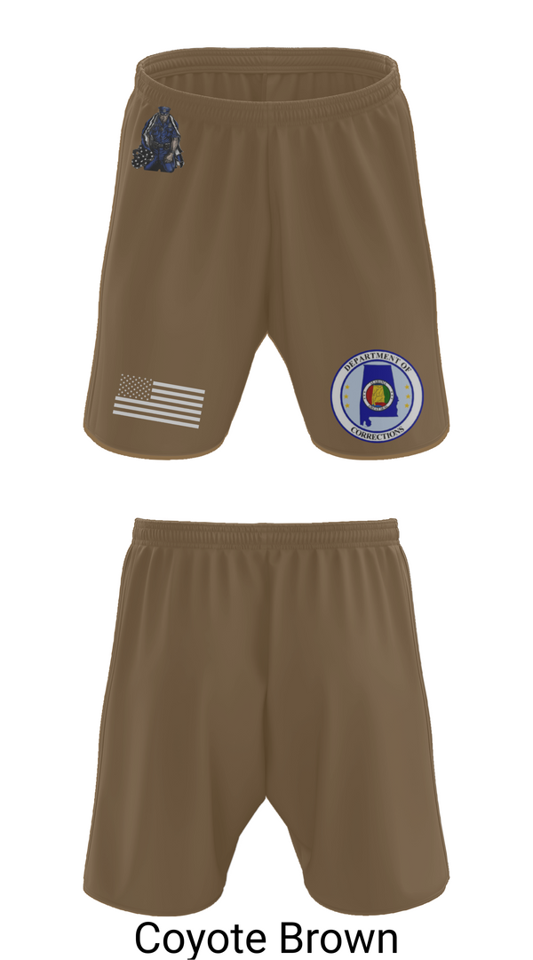 Athletic Shorts With Pockets, Alabama Department of Corrections, Police, Teamtime, Team time, sublimation, custom sports apparel, team uniforms, spirit wear, spiritwear, sports uniforms, custom shirts, team store, custom team store, fundraiser sports, apparel fundraiser
