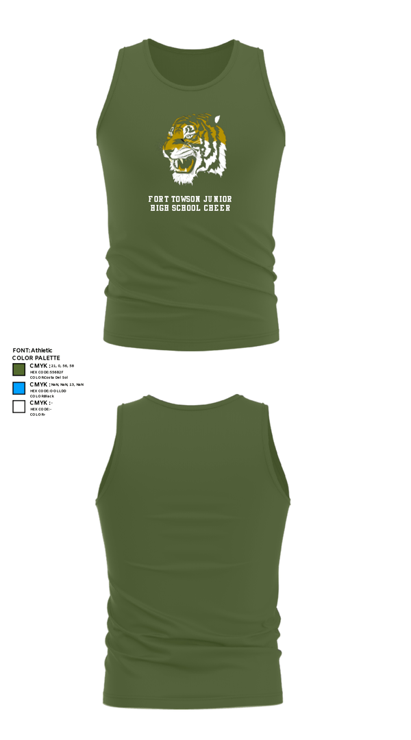 Tank Top, Fort Towson Junior High School Cheer, Cheer, Teamtime, Team time, sublimation, custom sports apparel, team uniforms, spirit wear, spiritwear, sports uniforms, custom shirts, team store, custom team store, fundraiser sports, apparel fundraiser