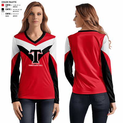 TURNER 68240442 Women's Long Sleeve V-neck Shirt - 2