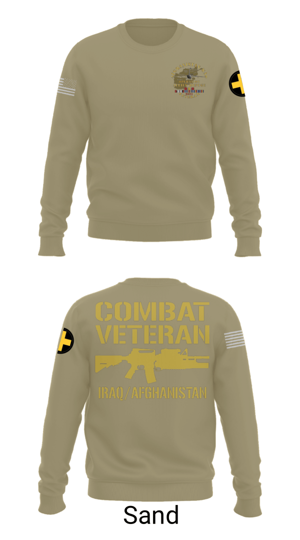 Crew Neck Sweatshirt, 33rd Infantry, Army, Teamtime, Team time, sublimation, custom sports apparel, team uniforms, spirit wear, spiritwear, sports uniforms, custom shirts, team store, custom team store, fundraiser sports, apparel fundraiser