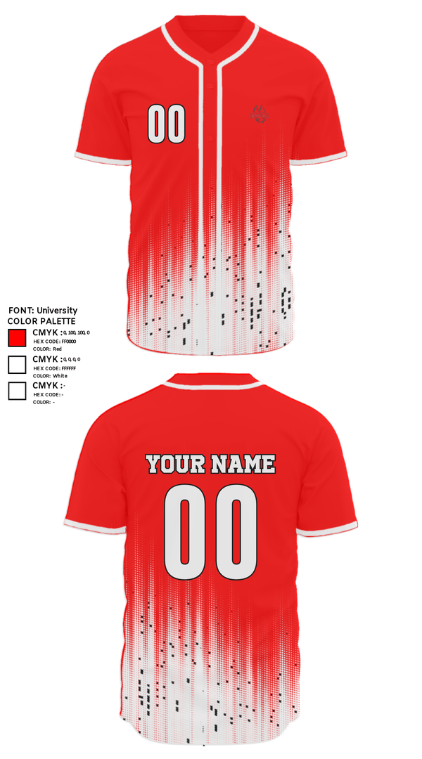 Two Button Baseball Jersey, Miami University - Middletown Baseball, Baseball, Teamtime, Team time, sublimation, custom sports apparel, team uniforms, spirit wear, spiritwear, sports uniforms, custom shirts, team store, custom team store, fundraiser sports, apparel fundraiser