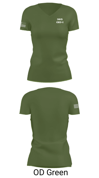 Women's Short Sleeve Vneck Shirt, 365 CEC-I, Army, Teamtime, Team time, sublimation, custom sports apparel, team uniforms, spirit wear, spiritwear, sports uniforms, custom shirts, team store, custom team store, fundraiser sports, apparel fundraiser