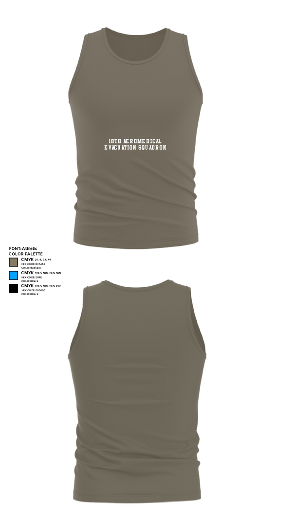 Tank Top, 18th Aeromedical Evacuation Squadron, Air Force, Teamtime, Team time, sublimation, custom sports apparel, team uniforms, spirit wear, spiritwear, sports uniforms, custom shirts, team store, custom team store, fundraiser sports, apparel fundraiser