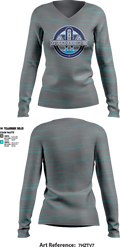 Ray piping solutions LLC 27261596 Women's Long Sleeve V-neck Shirt - 1
