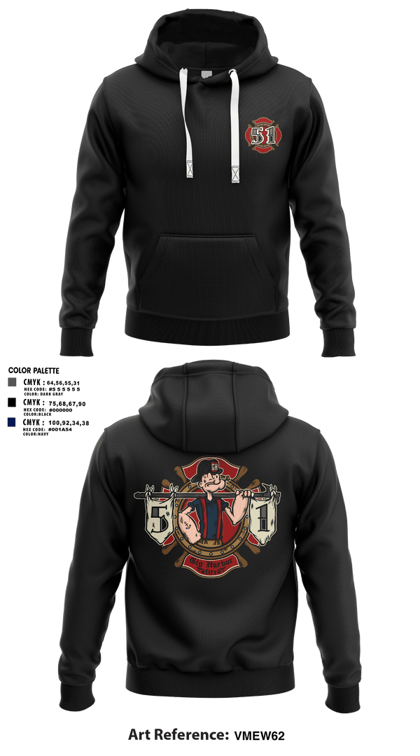 Hoodie, Station 51, Fire Department, Teamtime, Team time, sublimation, custom sports apparel, team uniforms, spirit wear, spiritwear, sports uniforms, custom shirts, team store, custom team store, fundraiser sports, apparel fundraiser