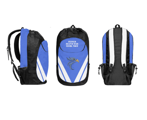 Gear Bag, Stephen Decatur High School Track, Track & Field, Teamtime, Team time, sublimation, custom sports apparel, team uniforms, spirit wear, spiritwear, sports uniforms, custom shirts, team store, custom team store, fundraiser sports, apparel fundraiser