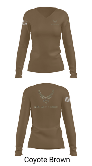 Womens Long Sleeve Vneck Shirt, Wings, Air Force, Teamtime, Team time, sublimation, custom sports apparel, team uniforms, spirit wear, spiritwear, sports uniforms, custom shirts, team store, custom team store, fundraiser sports, apparel fundraiser