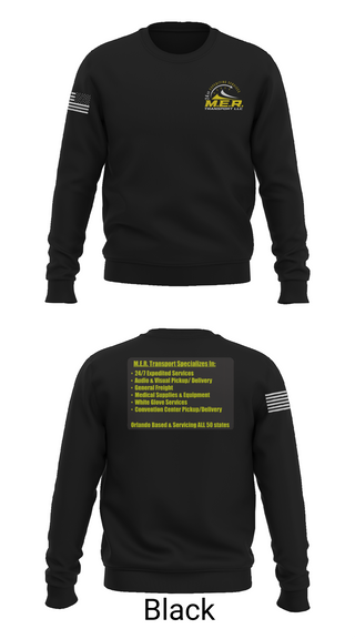 Crew Neck Sweatshirt, M.E.R. TRANSPORT LLC, , Teamtime, Team time, sublimation, custom sports apparel, team uniforms, spirit wear, spiritwear, sports uniforms, custom shirts, team store, custom team store, fundraiser sports, apparel fundraiser