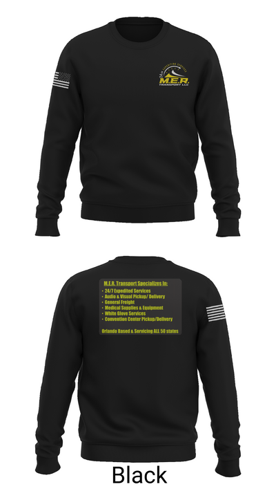 M.E.R. TRANSPORT LLC 858863 Crew Neck Sweatshirt - 21