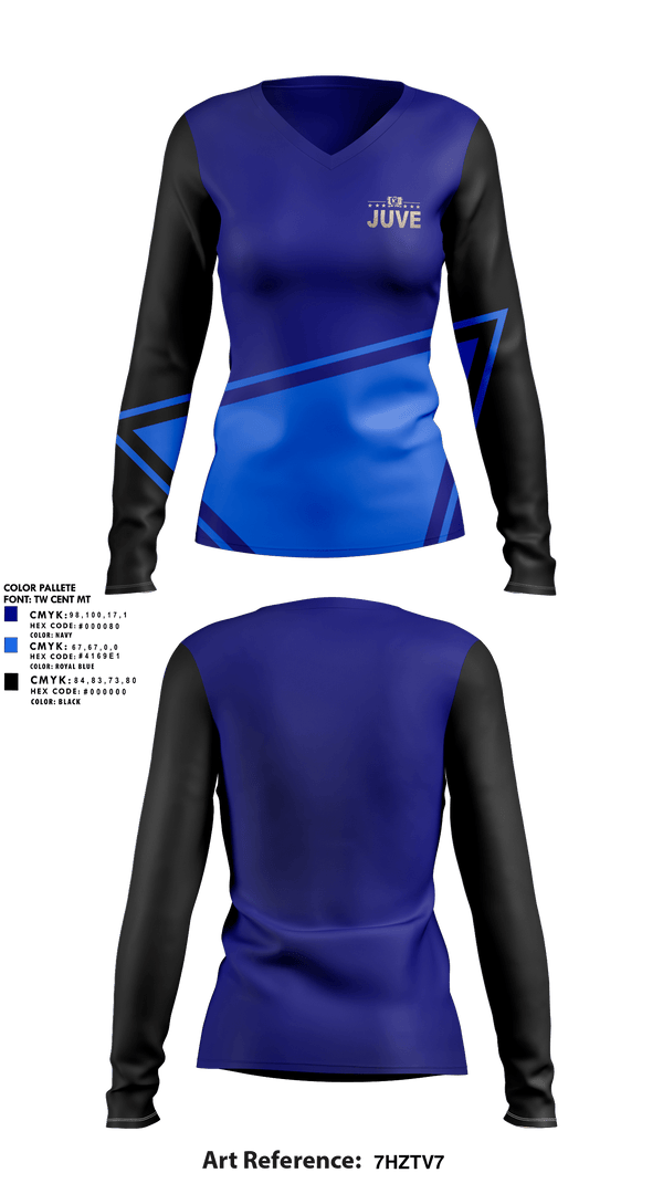 Womens Long Sleeve Vneck Shirt, EP Juventus, Men's Soccer, Teamtime, Team time, sublimation, custom sports apparel, team uniforms, spirit wear, spiritwear, sports uniforms, custom shirts, team store, custom team store, fundraiser sports, apparel fundraiser