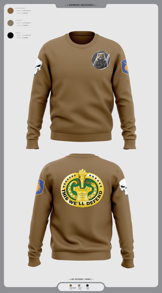Crew Neck Sweatshirt, Fox Co., Army, Teamtime, Team time, sublimation, custom sports apparel, team uniforms, spirit wear, spiritwear, sports uniforms, custom shirts, team store, custom team store, fundraiser sports, apparel fundraiser