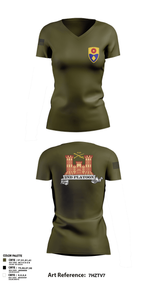 Womens Short Sleeve Vneck Shirt, 649 ENG CO649 ENG CO649 EN CO, Army, Teamtime, Team time, sublimation, custom sports apparel, team uniforms, spirit wear, spiritwear, sports uniforms, custom shirts, team store, custom team store, fundraiser sports, apparel fundraiser