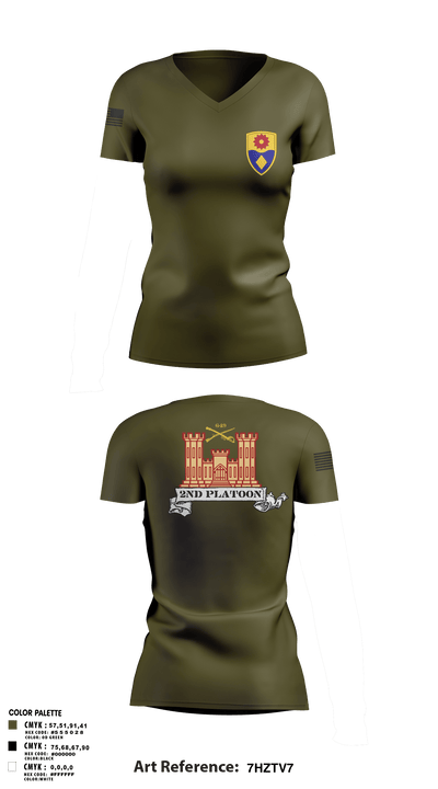 649 ENG CO649 ENG CO 61246639 Women's Short Sleeve V-neck Shirt - 1