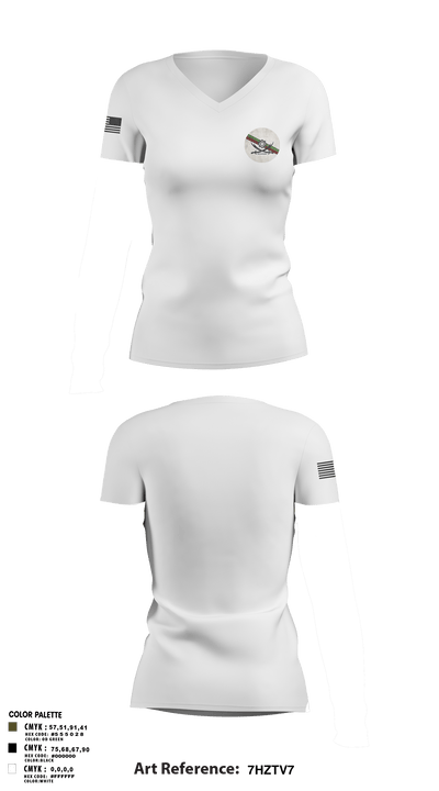 PAMIR 69649310 Women's Short Sleeve V-neck Shirt - 2